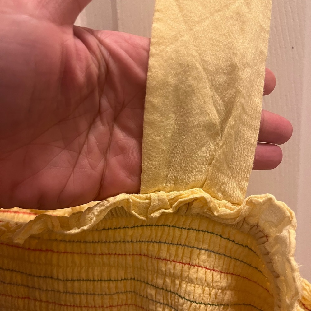 ModCloth Yellow Ruffled Women's TankTop - Picture 6 of 6